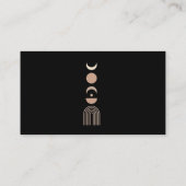 Carte De Visite Moderne Gras Géométrique Phase Lune Design élégant (Dos)