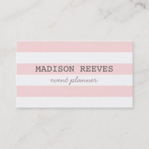 Carte de visite moderne Gras Gras Rose et Blanc