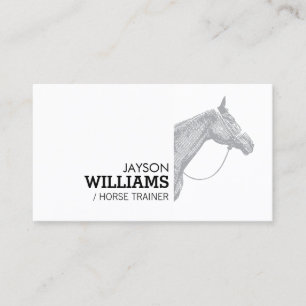 Carte de visite moderne Gray Horse Motif