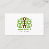 Carte De Visite Moderne Green Brown Gardage Arbre Garderie de pelo (Dos)