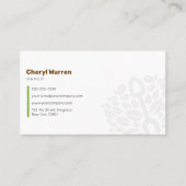 Carte De Visite Moderne Green Brown Gardage Arbre Garderie de pelo (Devant)