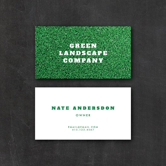 Carte De Visite Moderne Green Turf Installer Landscaper Gardener B