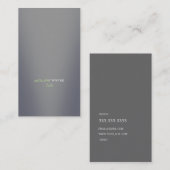 Carte De Visite Moderne gris (Devant / Derrière)