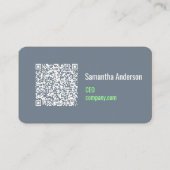 Carte de visite moderne gris ardoise et vert menth (Dos)