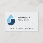 Carte De Visite Moderne Gris Ardoise Plumer Professionnel (Devant)