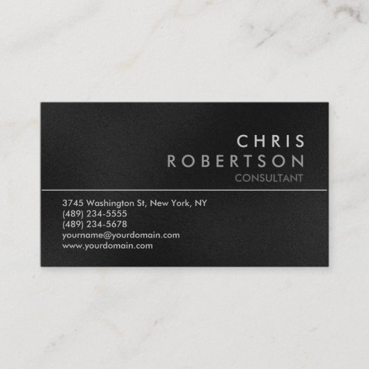 Carte de visite moderne gris attrayant (Devant)