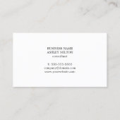 Carte De Visite Moderne Gris Blanc Géométrique Gris (Dos)