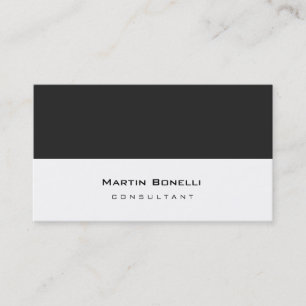 Carte de visite moderne gris blanc unique de