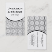 Carte de visite moderne, gris clair (Devant / Derrière)