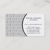 Carte de visite moderne, gris clair (Dos)