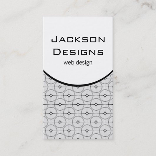 Carte de visite moderne, gris clair (Devant)