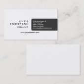 Carte de visite moderne gris clair (Devant / Derrière)