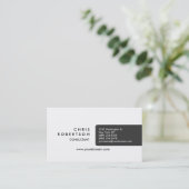 Carte de visite moderne gris clair (Debout devant)