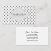 Carte de visite moderne gris de pois (Devant / Derrière)