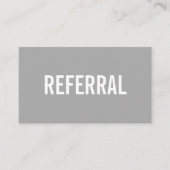 Carte de visite moderne gris de référence (Devant)