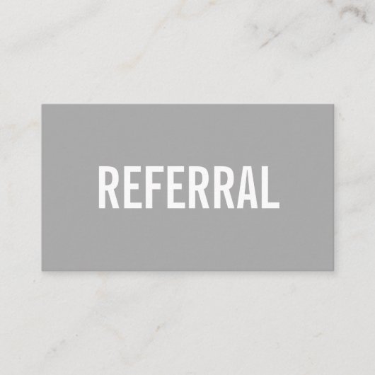 Carte de visite moderne gris de référence (Devant)