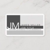 Carte De Visite Moderne gris géométrique gris foncé gris blanc aff (Devant)