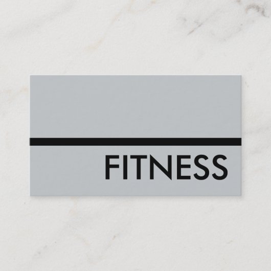Carte de visite moderne Gris Professional Fitness (Devant)