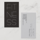 Carte de visite moderne Gris Professional Fitness (Devant / Derrière)