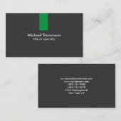 Carte de visite moderne Gris Vert Gris (Devant / Derrière)