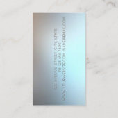 Carte De Visite Moderne, Guitare Parties scintillant Argent, Profe (Dos)