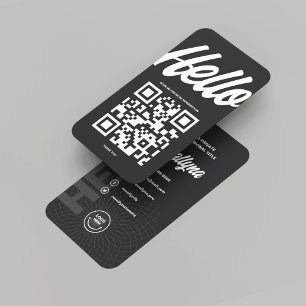 CARTE DE VISITE MODERNE HELLO LOGO DARK GREY