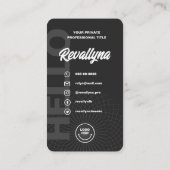 CARTE DE VISITE MODERNE HELLO LOGO DARK GREY (Dos)