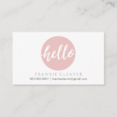 Carte De Visite MODERNE HELLO SCRIPT dessiné à la main tache audac (Devant)