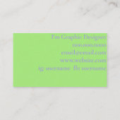 Carte de visite moderne "hi" en périwinkle et chau (Dos)