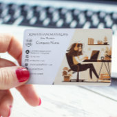 Carte De Visite Moderne I Girl Working
