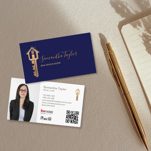 Carte De Visite Moderne Immobilier Professionnel Ajouter Photo Cod