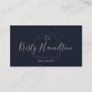 Carte De Visite Moderne Immobilier Professionnel Réallier Marine B