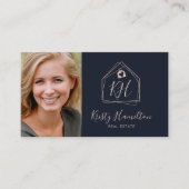 Carte De Visite Moderne Immobilier Professionnel Réallier Marine B (Devant)