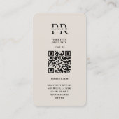 Carte De Visite Moderne Initiale P Monogramme Élégant Sable Floral (Dos)