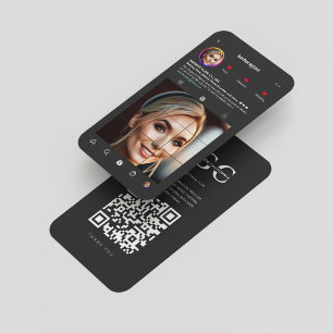 Carte De Visite Moderne Instagram Inspiré Maquillage Artiste Lash