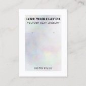 Carte De Visite Moderne Iridescente Pearl QR Code Bijoux oreille (Devant)