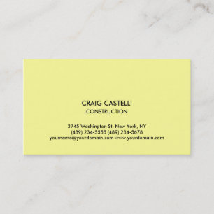Carte de visite moderne Jaune