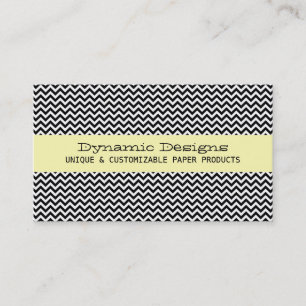 Carte de visite moderne jaune de Chevron