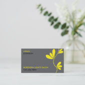 Carte de visite moderne jaune et gris (Debout devant)