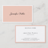 Carte De Visite Moderne Joli Script manuscrit Élégant Propre (Devant / Derrière)