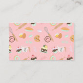 Carte De Visite Moderne Jolie Femme Douce boulangerie Services Ros (Dos)