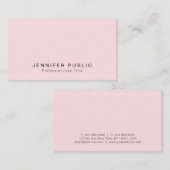 Carte De Visite Moderne, laqué de luxe fini en soie (Devant / Derrière)