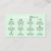 Carte De Visite Moderne Lash Extension Instructions pour les soins (Dos)