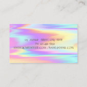 Carte De Visite Moderne, Lèvres dorées, Maquillage, Holographique (Dos)