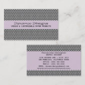Carte de visite moderne Lilac Chevron (Devant / Derrière)