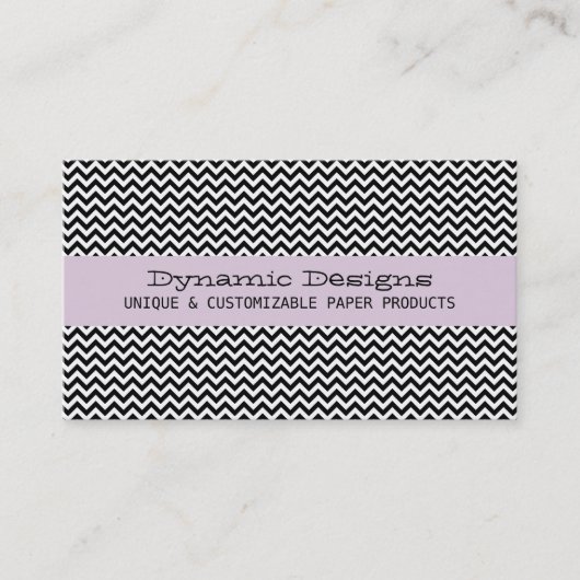 Carte de visite moderne Lilac Chevron (Devant)