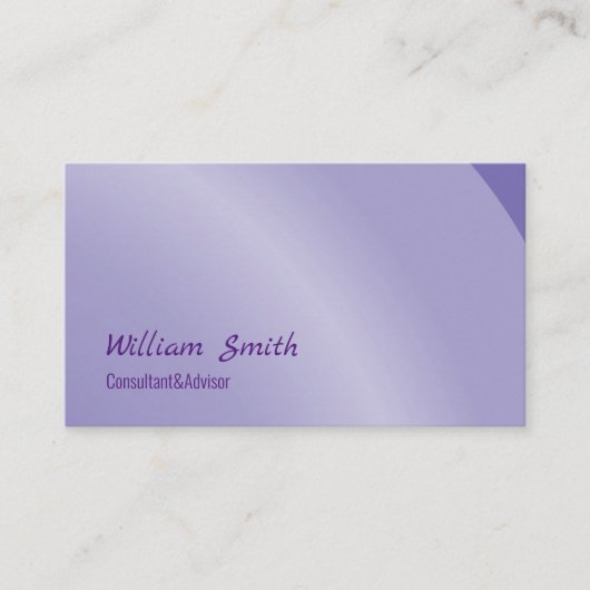 Carte De Visite Moderne Lilac Neat Ombragé (Devant)