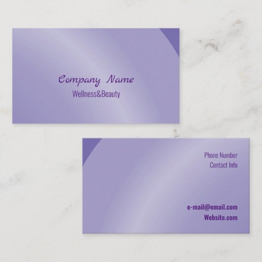 Carte De Visite Moderne Lilac Neat Ombragé (Devant / Derrière)