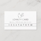 Carte De Visite Moderne, Line Art, Femme, Blanc, Salon, (Devant)