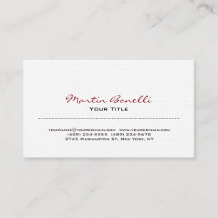 Carte de visite moderne Linen tendance